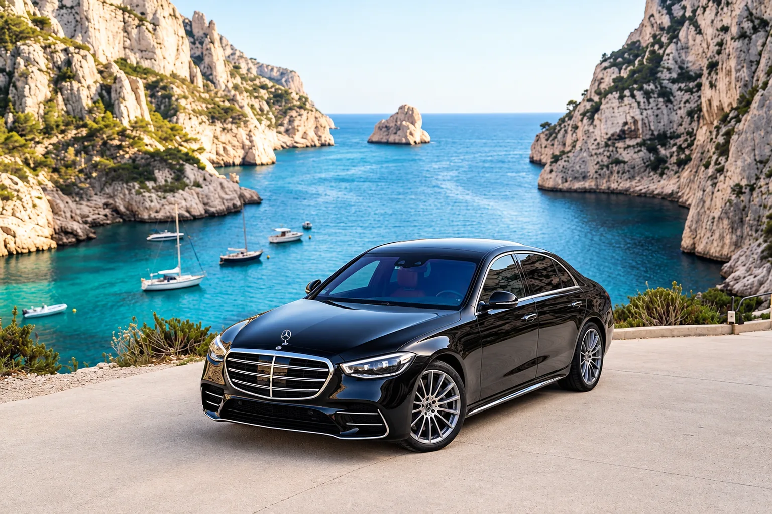 Mercedes Classe S avec chauffeur privé VTC en Provence-Alpes-Côte d’Azur